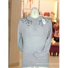 100%cashmere knitting Intarsia sweater